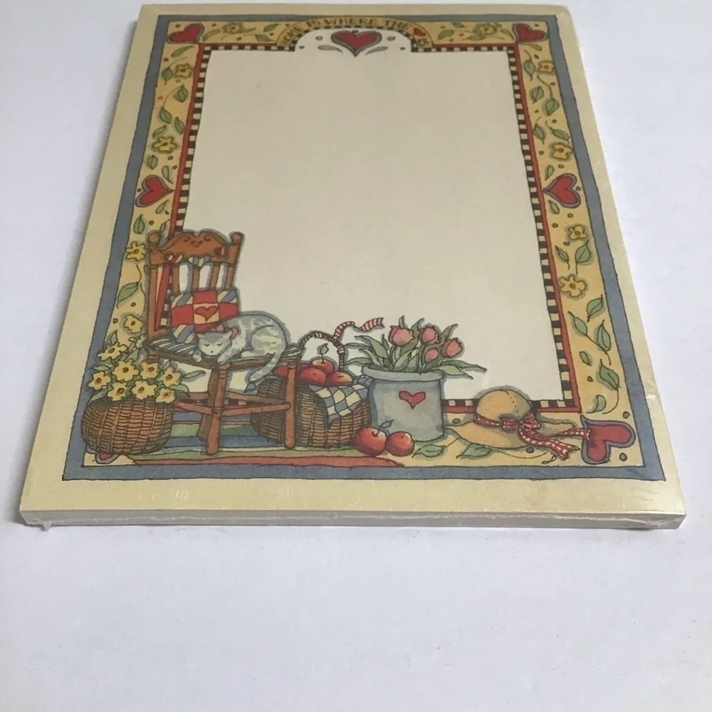 Susan Winget 1992 Napping Cat Note Pad by NEW 5x7 Stationery Main Street Press